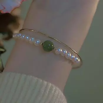 Роскошный винтажный браслет Indigo Naturalis, натуральный пресноводный жемчуг, регулируемый браслет, романтические свадебные украшения, подарки 1PC