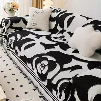 Роскошный винтажный чехол для дивана с кисточками - шенилл, машинная стирка, подходит для одно- и четырехместных диванов - Элегантный домашний декор 180*180CM