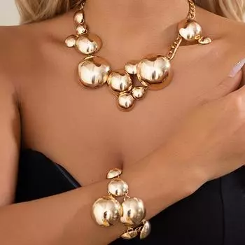 Роскошный винтажный комплект ювелирных изделий для женщин золотой