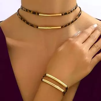 Роскошный винтажный комплект ювелирных изделий для женщин золотой