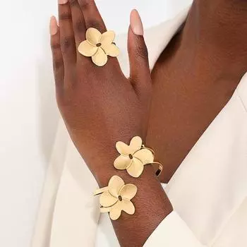 Роскошный винтажный комплект ювелирных изделий для женщин золотой