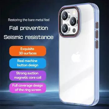 Роскошный высококачественный прозрачный акриловый чехол для iPhone 15 Pro Max 14 Plus 13 12 Pro 11, универсальный защитный чехол при падении iPhone 15 Pro Max чёрный