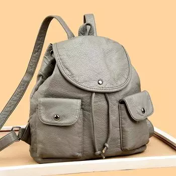 Роскошный высококачественный женский рюкзак из плутониевой кожи, модный дизайн с заклепками, женская сумка на плечо, большая вместимость, противоугонный рюкзак