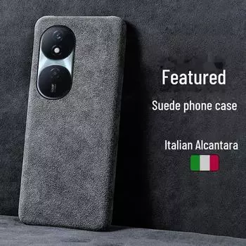 Роскошный замшевый защитный чехол Half-Cover для Honor Play 50 Plus — ультратонкий и высококачественный Honor Play 40 Plus светло-серый