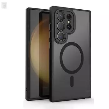 Роскошный защитный чехол Magsafe для Samsung Galaxy S24 S23 S22 21 Ultra Plus FE, матовый полупрозрачный магнитный чехол для зарядки For Galaxy S21 FE