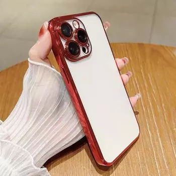 Роскошный защитный чехол с гальваническим покрытием для iPhone 11 12 13 14 15 Pro Max Xs XR Max 7 8 Plus Mini SE, мягкий прозрачный чехол For iPhone 15PIus