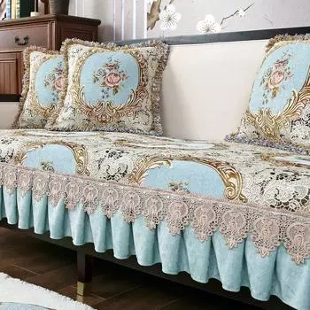 Роскошный жаккардовый чехол для дивана, чехол из синели, декор для гостиной, противоскользящие защитные чехлы для дивана, всесезонное полотенце для дивана 70x75cm 1pc коричневый