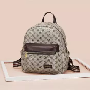 Роскошный женский рюкзак винтажный PU кожаный принт дорожные сумки через плечо высокого качества большой емкости рюкзак для школы