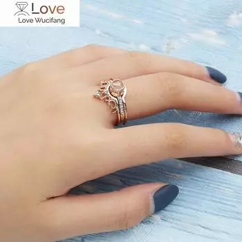 Роскошный женский свадебный комплект обручальных колец, модное кольцо «Я люблю тебя, 100 языков», проекционное кольцо «Любовь, романтическая память», кольцо для влюбленных, ювелирные изделия Resizable