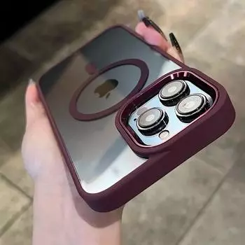 Роскошный жесткий акриловый противоударный защитный чехол для iPhone 15 14 13 12 11 Pro Max 15 Plus Magsafe, магнитный чехол для беспроводной зарядки For iPhone 14 Plus