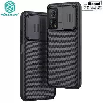 Роскошный жесткий чехол Nillkin для телефона из ПК для Xiaomi Mi 10T 10T Pro Redmi K30S Ultra CamShield с защитой конфиденциальности камеры Mi 10T / 10T Pro чёрный
