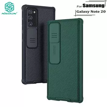 Роскошный жесткий чехол Nillkin для телефона Samsung Galaxy Note 20 CamShield Pro с защитой конфиденциальности камеры Galaxy Note 20 чёрный