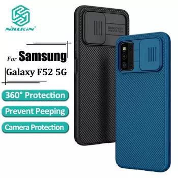 Роскошный жесткий чехол Nillkin для телефона Samsung Galaxy F52 5G CamShield с защитой конфиденциальности камеры