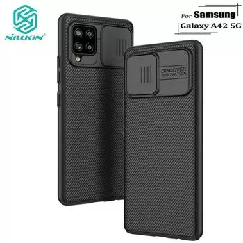 Роскошный жесткий чехол Nillkin для телефона Samsung Galaxy A42 5G CamShield с защитой конфиденциальности камеры