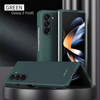 Роскошный жесткий матовый чехол из поликарбоната для Samsung Galaxy Z Fold5 5G SM-F946B 7,6 дюйма, шелковый противоударный защитный чехол Galaxy Z Fold 5, чехлы для телефонов с покрытием For Samsung Z Fold 5 синий