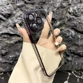 Роскошный жесткий тонкий чехол из углеродного волокна для IPhone 15 14 13 12 Pro Max Plus 15Pro 14Pro 15Plus IPones, защитная задняя крышка для объектива for iPhone12pro