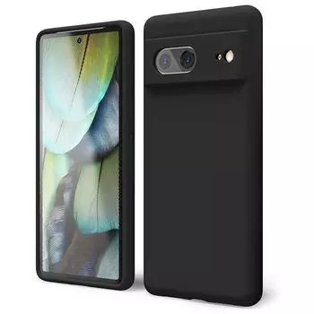 Роскошный жидкий мягкий противоударный чехол для телефона Slicone для Google Pixel 7 7A 7 Pro 7Pro Cover For Pixel 7 темно-зеленого