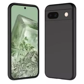 Роскошный жидкий мягкий противоударный мягкий чехол для телефона Slicone для Google Pixel 8A Pixel8A Cover For Pixel 8A чёрный