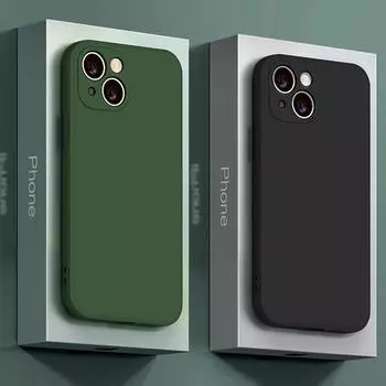 Роскошный жидкий силиконовый чехол для Iphone 11 12 Pro Max, мягкий защитный чехол для камеры для Iphone 12 Mini 11pro Max Coque For iPhone 14 ProMax