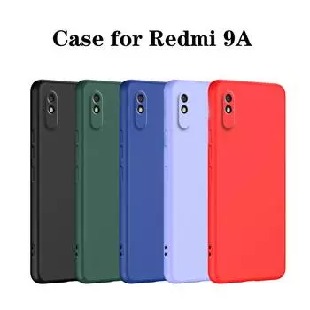 Роскошный жидкий силиконовый чехол для телефона Xiaomi Redmi 9A 9 AT 9i 9AT Чехлы Redmi 9A чёрный