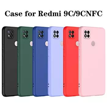 Роскошный жидкий силиконовый чехол для телефона Xiaomi Redmi 9C Nfc 9CNFC Чехлы Redmi 9C чёрный