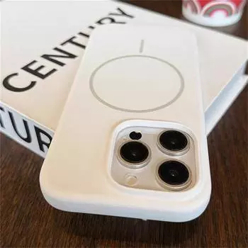 Роскошный жидкий силиконовый матовый магнитный чехол для iPhone 16 15 14 13 12 11 Pro Max Frosted Candy Color MagSafe Wireless Charge Cover For iPhone 16 Pro Max белый