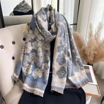 Роскошный зимний кашемировый шарф женский дизайн теплое пашминовое одеяло пончо шарфы женские шали накидки толстый платок буфанда