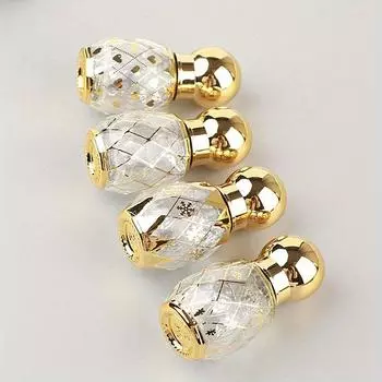 Роскошный золотой роликовый флакон с эфирным маслом, 12 мл, многоразовый флакон для духов, стеклянный роликовый флакон с эфирным маслом, косметический контейнер Roller Bottle