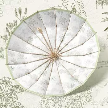 Роскошный зонт с 16 ребрами и цветным покрытием, анти-УФ-зонт для девочек, зонт от солнца, ветрозащитный, 3 складных портативных зонта для женщин