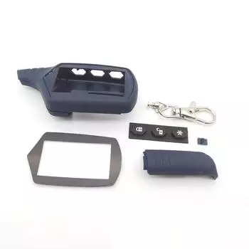 Россия A91/B9/A61/B6 Автомобильный противоугонный брелок для ключей с дистанционным управлением Чехол для ключей 2-сторонняя цепь Russia A91 Case чёрный