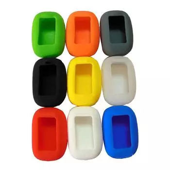 Россия B92 силиконовый чехол для ключа автомобиля двусторонний автомобильный ЖК-сигнализация чехол для России B93/B94/B62/B64 Russia B92 чёрный