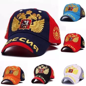 Россия Хлопок Бейсболка Кепка Snapback Шляпы Солнцезащитный чепчик Повседневная Кепка Мужская Женская Кепка Хип-Хоп красный