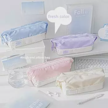 RosyPosy Large Capacity Soft Canvas Pencil Bag - Upgraded Design for High-Value Stationery Storage