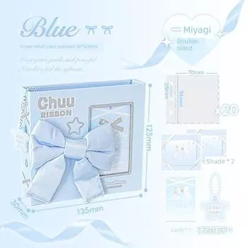 Rosyposy Soft Mini Card Binder Polaroid Album Card Storage Book Mini Truck One Palace High-Looking Ins blue-blue