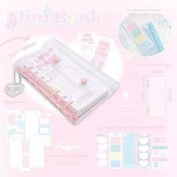 Rosyposy Soft Notebook Decompression Sticker Loose-Leaf Pink-sparkling dream
