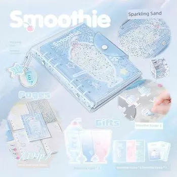 Rosyposy Soft Quicksand Journal Diary Book Loose-Leaf blue-blue