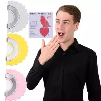 Рот Скрытый Птичий Свисток Трюки Волшебное Веселье Птичий Манок Язык Свисток Развлечения Инструменты розовый