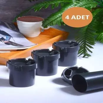 Rotanev 4 шт. держателя для зажигалки без запаха с камерой Черная пластиковая пепельница Автомобильная пепельница Пепельница - Автомобильная пепельница 4 шт.