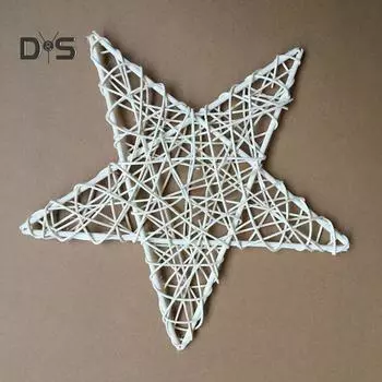 Ротанговая лоза DIY Звездный венок Гирлянда Вечеринка Окно Декор Орнамент 12cm