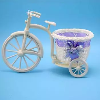 Ротанговый трехколесный велосипед, подставка для конфет, корзина для цветов, хранилище для губок, подставка для контейнеров для ювелирных изделий, коробка для конфет, полка для сахара, декоративная подставка для дома