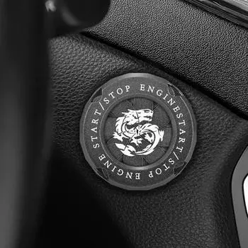 Rotary Push Start Button Cover Push To Start Ignition Cover Universal Spin Ignition Protective Cover Alloy Ring For Most красный