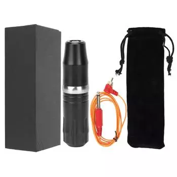 Rotary Tattoo Pen Aluminum Alloy Shader Liner Permanent Makeup RCA Interface Clip Cord Tattoo серебряный