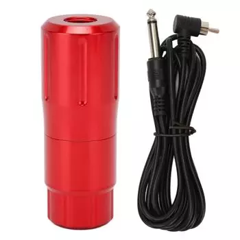 Rotary Tattoo Pen RCA Interface Liner Shader Aluminium Alloy Short Tattoo Machine Pen with Clip красный