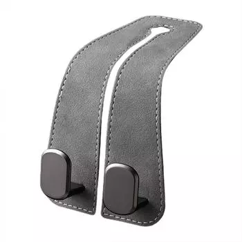Rotatable Car Seat Double Hooks Car Hanger Rotatable Bag Holder 360 Rotating Car Back Seat Headrest Double Hooks For Purse