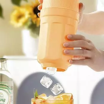 Rotate Type Ice Cube Maker Easy Release Ice Cup Twister Ice Cube Mold with Ice Tray Summer Kitchen Tools for Chilling Drinks зелёный