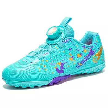 Rotating Button Children s Football Shoes Teen Elementary School Girls Training Shattered Nails Football Shoes Factory 28