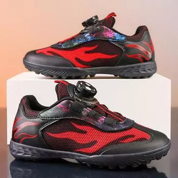 Rotating button football shoes mesh new children and older children broken nail training football shoes size 29-39 29