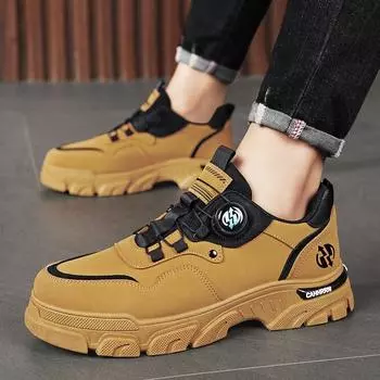 Rotating button Martin shoes men s leather tooling trendy shoes men s autumn outdoor low-top men s shoes 2024 new models 39