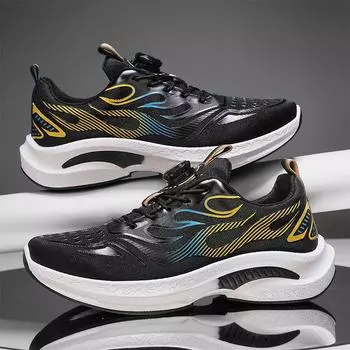 Rotating button shoes summer thin mesh breathable sports men s shoes student white shoes casual dad shoes tide 39