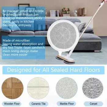 Вращающиеся насадки для швабры, салфетка для уборки, супермягкая, высокоабсорбирующая, устойчивая к разрывам, от пыли и пятен серый